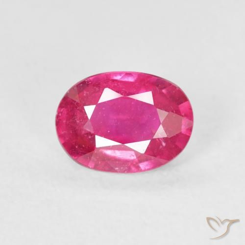 1.12ct Natürlicher Medium Dark-Pink Rubin, Oval, VS