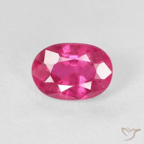 1.33ct Natürlicher Medium Dark-Pink Rubin, Oval, VS, Photo A