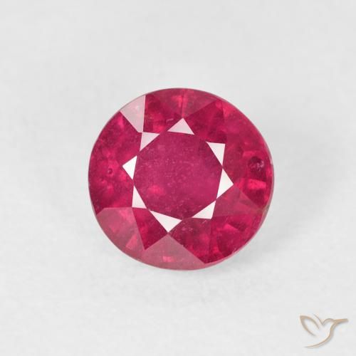 1.57ct Natürlicher Mittelrot Rubin, Runden, VS-SI