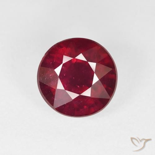 3.93ct Natürlicher dunkelrot Rubin, Runden, VS