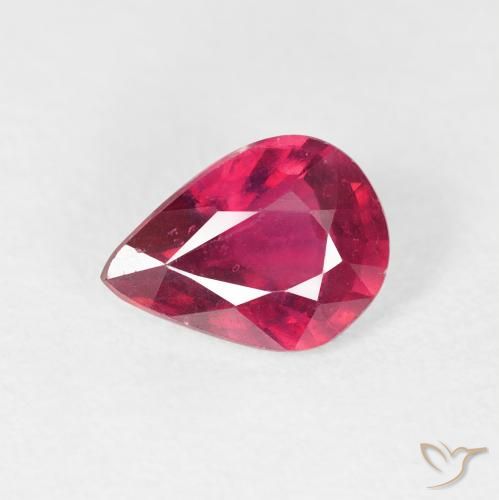 1.40ct Natürlicher Marmelade Rot Rubin, Birnenform, VS-SI
