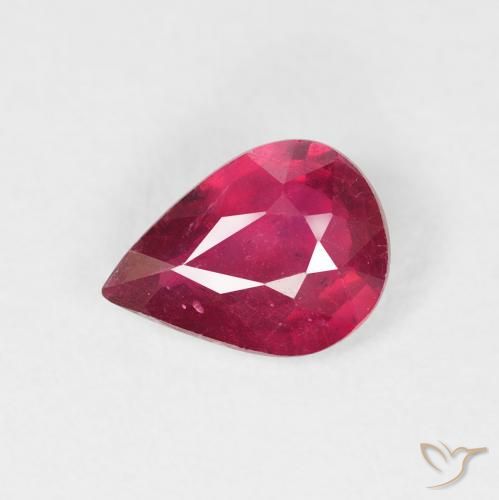1.19ct Natürlicher Mittelrot Rubin, Birnenform, VS-SI