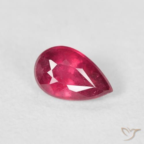 9,17 ctw natürlicher rötlich-rosa Rubin, Birnenform, VS-SI