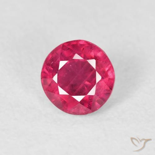 0.74ct Natürlicher Rosaig-rot Rubin, Runden, VS