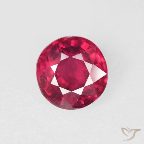 0.96ct Natürlicher Marmelade Rot Rubin, Runden, VS
