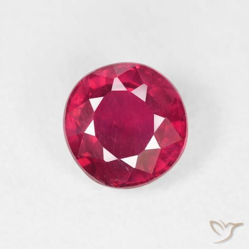 0.89ct Natürlicher Mittelrot Rubin, Runden, VS