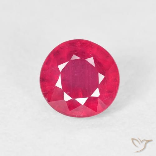1.04ct Natürlicher Mittelrot Rubin, Runden, VS