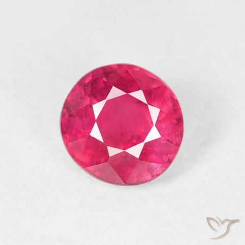 0.79ct Natürlicher Mittelrot Rubin, Runden, VS