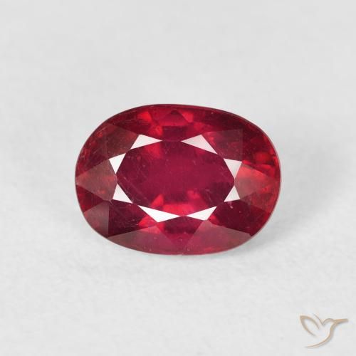 2.17ct Natürlicher dunkelrot Rubin, Oval, VS