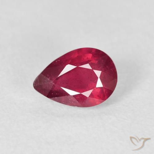1.17ct Natürlicher Mittelrot Rubin, Birnenform, VS-SI
