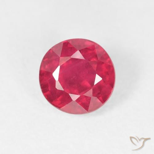 0.93ct Natürlicher Rosaig-rot Rubin, Runden, VS