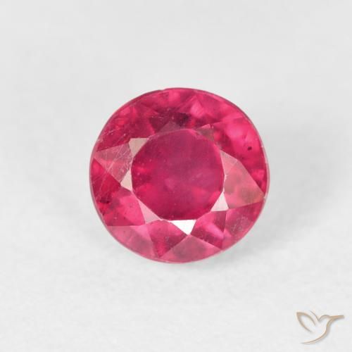 0.98ct Natürlicher Rosaig-rot Rubin, Runden, VS
