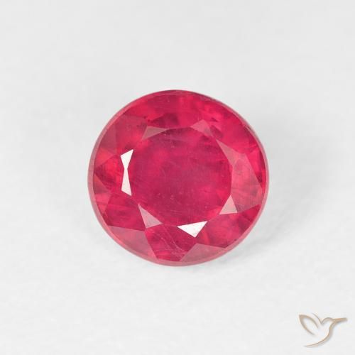 1.34ct Natürlicher Rosaig-rot Rubin, Runden, VS