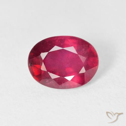 1.86ct Natürlicher Tiefes rötliches Rosa Rubin, Oval, VS