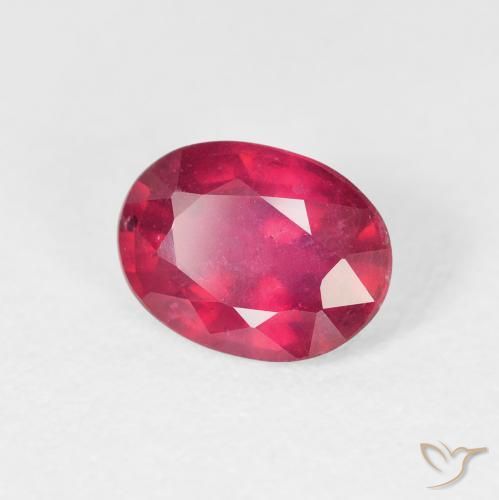 9,17 ctw natürlicher Tiefes rötliches Rosa Rubin, Oval, VS
