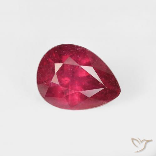 2.11ct Natürlicher Marmelade Rot Rubin, Birnenform, VS