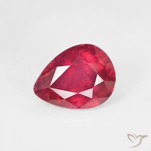 1.79ct Natürlicher Marmelade Rot Rubin, Birnenform, VS