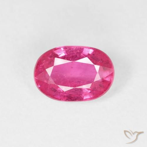 1.11ct Natürlicher Rosaig-rot Rubin, Oval, VS