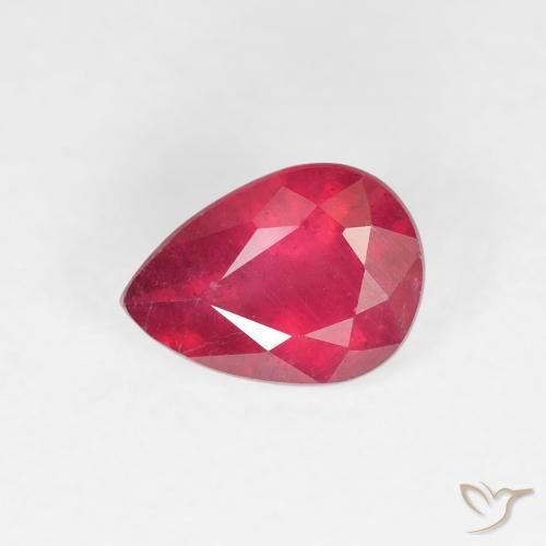 0.97ct Natürlicher Marmelade Rot Rubin, Birnenform, VS-SI