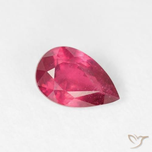 9,17 ctw natürlicher Tiefes rötliches Rosa Rubin, Birnenform, VS-SI