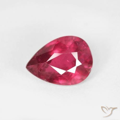 1.04ct Natürlicher Rosaig-rot Rubin, Birnenform, VS-SI