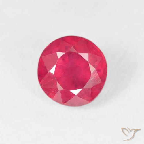 0.84ct Natürlicher Intensives Rosa Rubin, Runden, VS