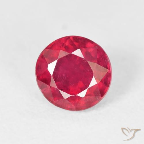 1.40ct Natürlicher Marmelade Rot Rubin, Runden, VS
