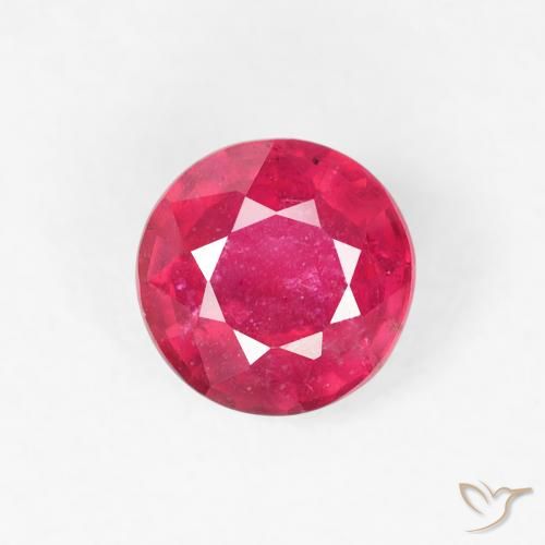 0.81ct Natürlicher Intensives Rosa Rubin, Runden, VS