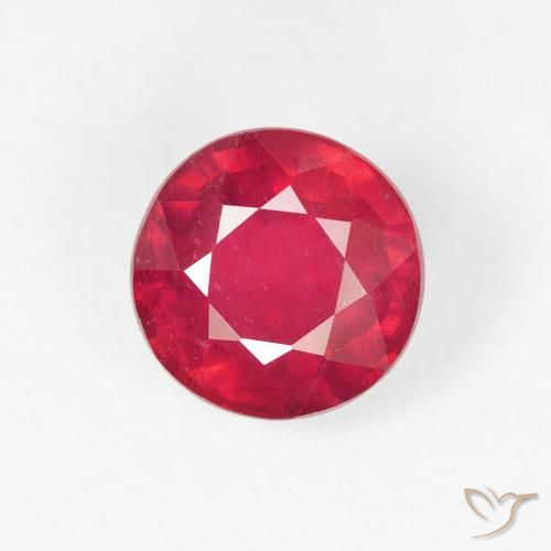 1.29ct Natürlicher Marmelade Rot Rubin, Runden, VS
