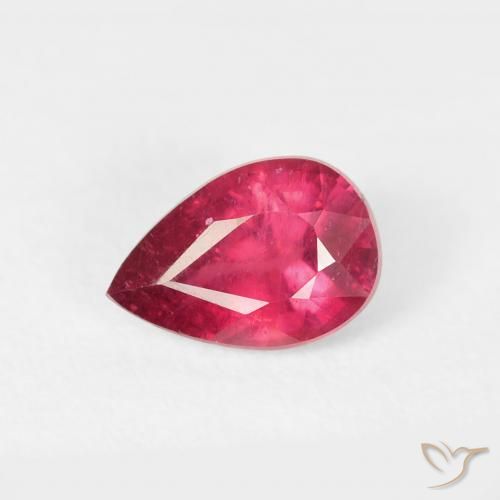 0.94ct Natürlicher Tiefrot Rubin, Birnenform, VS-SI
