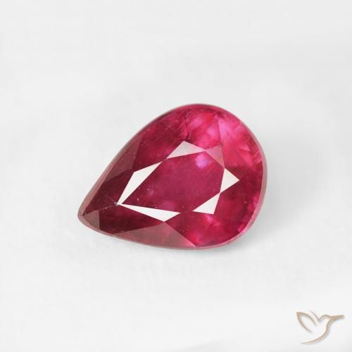1.04ct Natürlicher Mittelrot Rubin, Birnenform, VS-SI