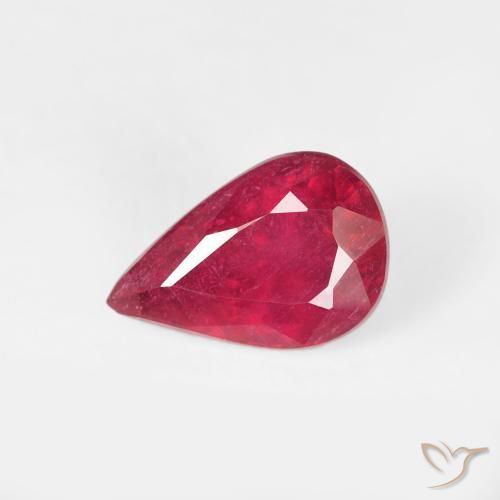 0.82ct Natürlicher Marmelade Rot Rubin, Birnenform, VS-SI