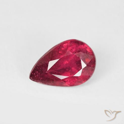 0.51ct Natürlicher Tiefrot Rubin, Birnenform, VS-SI