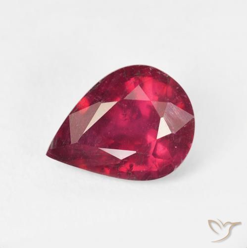 2.52ct Natürlicher Rosaig-rot Rubin, Birnenform, VS