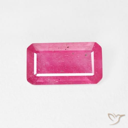 2.69ct Natürlicher Rosaig-rot Rubin, Smaragdschliff, VS