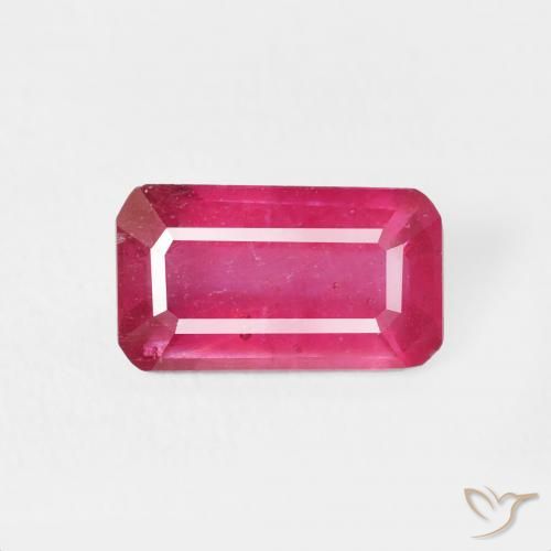 2.38ct Natürlicher Hellrot Rubin, Smaragdschliff, VS