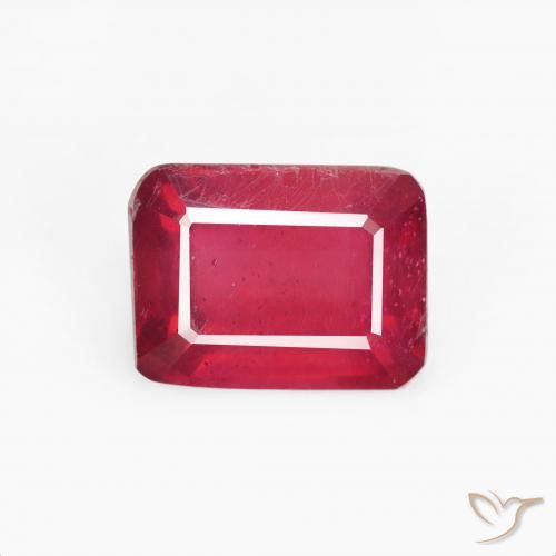 3.83ct Natürlicher Marmelade Rot Rubin, Smaragdschliff, VS