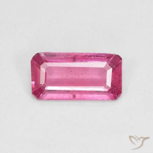1.24ct Natürlicher pink Rubin, Smaragdschliff, VS-SI