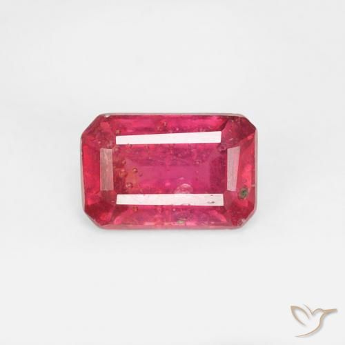 0.71ct Natürlicher Mittelrosa Rubin, Smaragdschliff, VS-SI