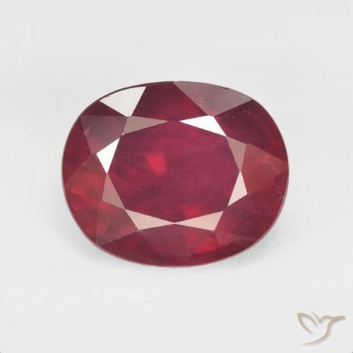 8.24ct Natürlicher dunkelrot Rubin, Oval, VS
