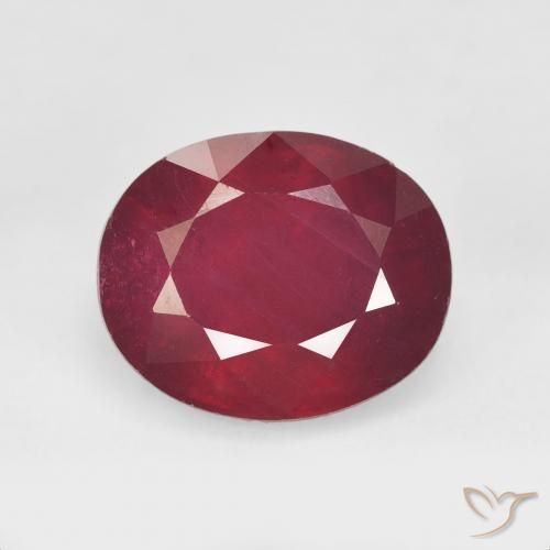 6.82ct Natürlicher tiefrot Rubin, Oval, VS