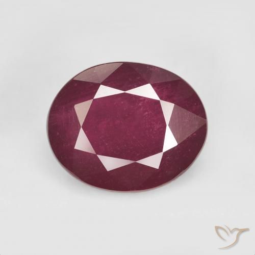 6.05ct Natürlicher dunkelrot Rubin, Oval, VS