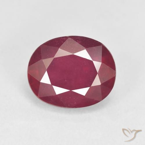 5.93ct Natürlicher dunkelrot Rubin, Oval, VS