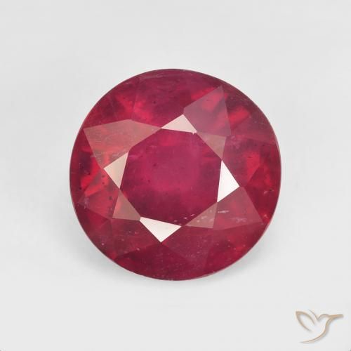 5.74ct Natürlicher Mittelrot Rubin, Runden, VS