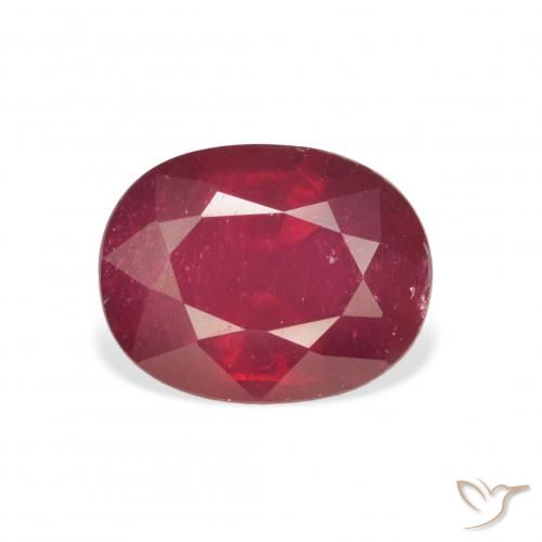 3.59ct Natürlicher dunkelrot Rubin, Oval, VS