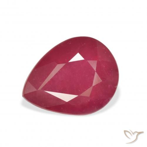 4.56ct Natürlicher Mittelrot Rubin, Birnenform, VS