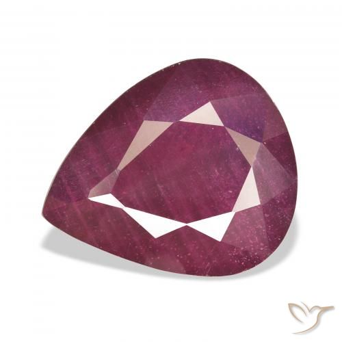 16.24ct Natürlicher Weinrot Rubin, Birnenform, VS