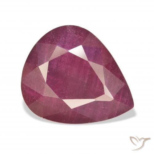 9,17 ctw natürlicher Weinrot Rubin, Birnenform, VS