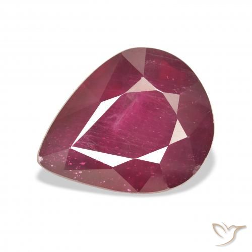 12.06ct Natürlicher tiefrot Rubin, Birnenform, VS, Photo A