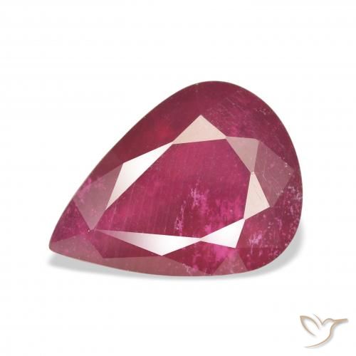 10.07ct Natürlicher tiefrot Rubin, Birnenform, VS